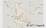 Shaded Relief 3D Map of Labwor, semi-desaturated