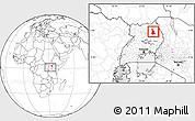 Blank Location Map of Labwor, within the entire country