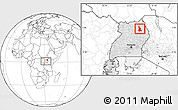 Blank Location Map of Labwor, highlighted country, within the entire country