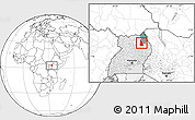 Blank Location Map of Labwor, highlighted country, highlighted parent region
