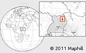 Blank Location Map of Labwor, highlighted country