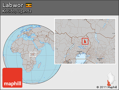 Gray Location Map of Labwor