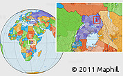 Political Location Map of Labwor, within the entire country