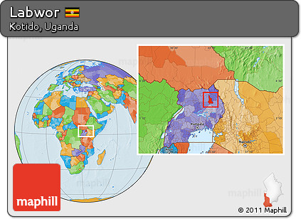 Political Location Map of Labwor
