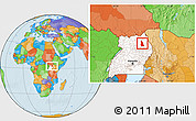 Political Location Map of Labwor, highlighted country