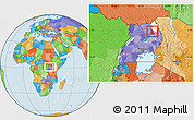 Political Location Map of Labwor, highlighted parent region, within the entire country