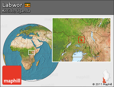Satellite Location Map of Labwor