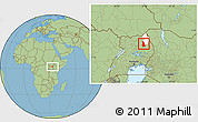 Savanna Style Location Map of Labwor, highlighted parent region