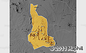 Physical Map of Labwor, darken, desaturated