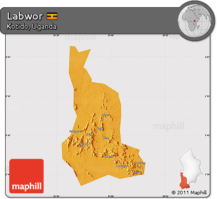 Political Map of Labwor, cropped outside