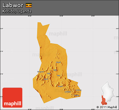 Political Map of Labwor, cropped outside