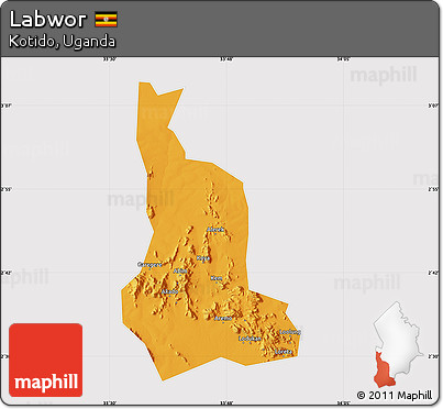 Political Map of Labwor, cropped outside