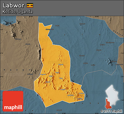 Political Map of Labwor, darken, semi-desaturated