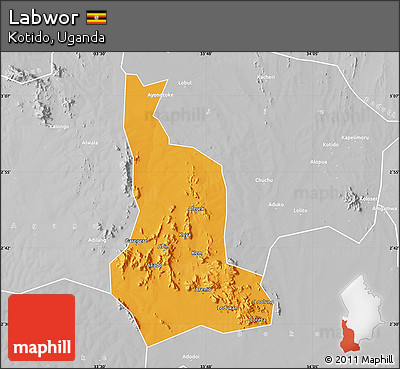 Political Map of Labwor, lighten, desaturated