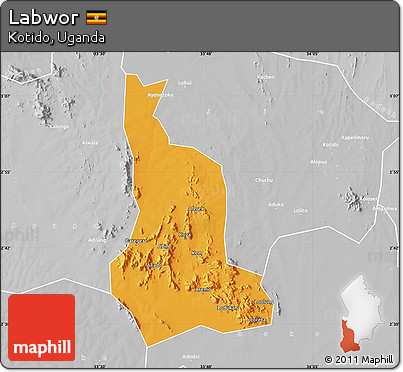 Political Map of Labwor, lighten, desaturated