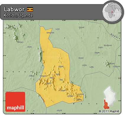 Savanna Style Map of Labwor