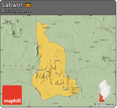 Savanna Style Map of Labwor