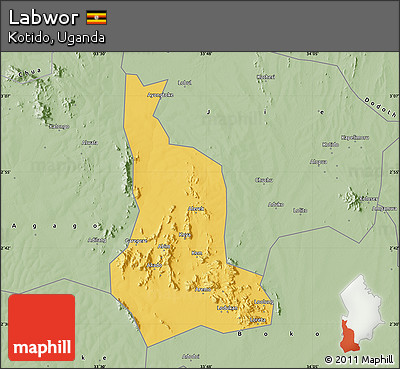 Savanna Style Map of Labwor