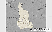 Shaded Relief Map of Labwor, darken, desaturated