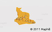 Political Panoramic Map of Labwor, cropped outside