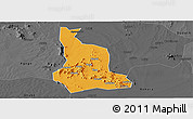 Political Panoramic Map of Labwor, darken, desaturated