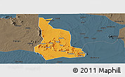 Political Panoramic Map of Labwor, darken, semi-desaturated