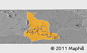 Political Panoramic Map of Labwor, desaturated