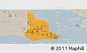 Political Panoramic Map of Labwor, lighten, semi-desaturated