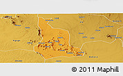 Political Panoramic Map of Labwor, physical outside