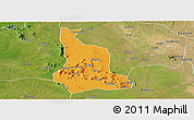 Political Panoramic Map of Labwor, satellite outside