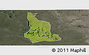 Satellite Panoramic Map of Labwor, darken, semi-desaturated
