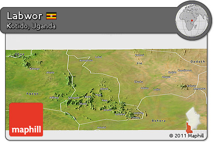 Satellite Panoramic Map of Labwor