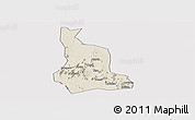 Shaded Relief Panoramic Map of Labwor, cropped outside