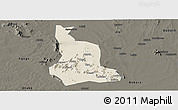 Shaded Relief Panoramic Map of Labwor, darken