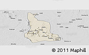 Shaded Relief Panoramic Map of Labwor, desaturated