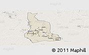 Shaded Relief Panoramic Map of Labwor, lighten