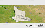Shaded Relief Panoramic Map of Labwor, satellite outside