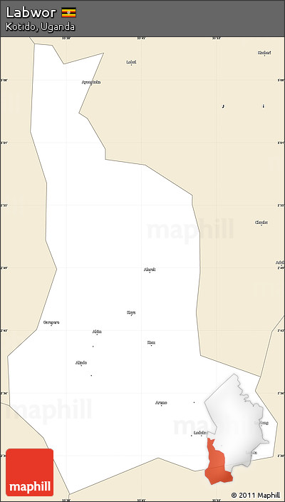 Classic Style Simple Map of Labwor