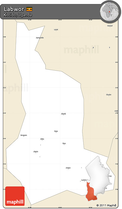 Classic Style Simple Map of Labwor