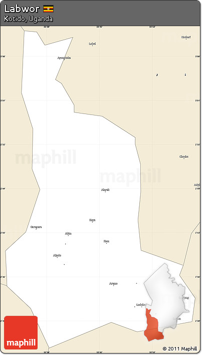Classic Style Simple Map of Labwor