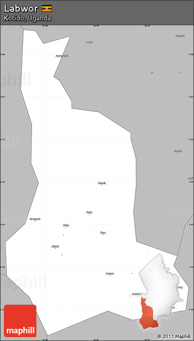 Gray Simple Map of Labwor