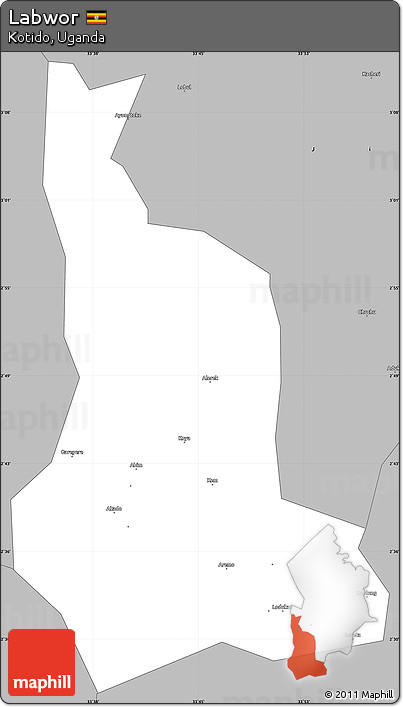 Gray Simple Map of Labwor
