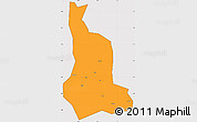 Political Simple Map of Labwor, cropped outside