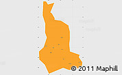 Political Simple Map of Labwor, single color outside