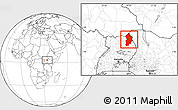 Blank Location Map of Kotido