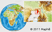 Physical Location Map of Kotido, highlighted country