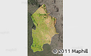 Satellite Map of Kotido, darken, semi-desaturated