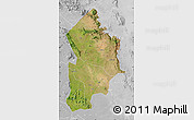 Satellite Map of Kotido, lighten, desaturated
