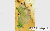 Satellite Map of Kotido, physical outside