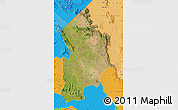 Satellite Map of Kotido, political outside